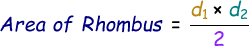 Area of a Rhombus Diagonals Formula