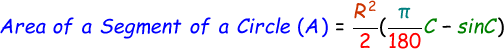 Area of a Segment of a Circle Formula