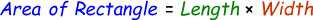 Area of Rectangle Formula