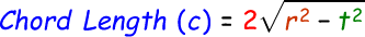 Chord length Formula