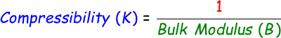 Compressibility Formula