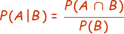 Conditional Probability Formula