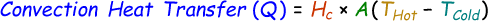 Convection Heat Transfer Formula