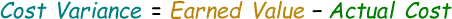 Cost Variance Formula Cost Variance Formula