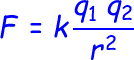 Coulumbs Law Formula