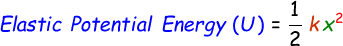 Elastic Potential Energy Formula