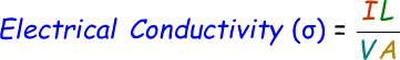 Electrical Conductivity Formula