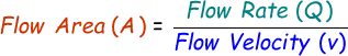 Flow Area Formula