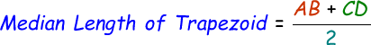 Median Length of Trapezium Formula