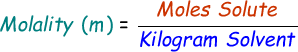 Molality Formula