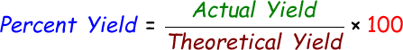 Percent Yield Formula