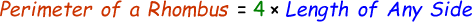 Perimeter of a Rhombus Formula