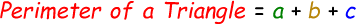 Perimeter of a Triangle Formula