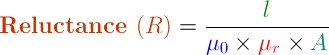 Reluctance Formula