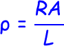 Resistivity Formula