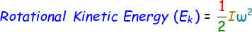 Rotational Kinetic Energy Formula