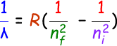 Rydberg Equation Formula