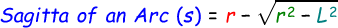 Sagitta of an Arc Formula