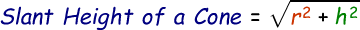 how to find slant height of a cone calculator