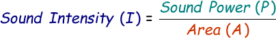 Sound Intensity Formula