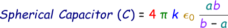 Spherical Capacitor Formula