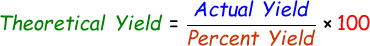 Theoretical Yield Formula