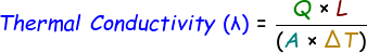Thermal Conductivity Formula