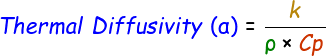 Thermal Diffusivity Formula