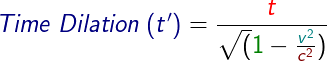 Time Dilation Formula