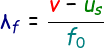 Wavelength in front of a moving source Formula